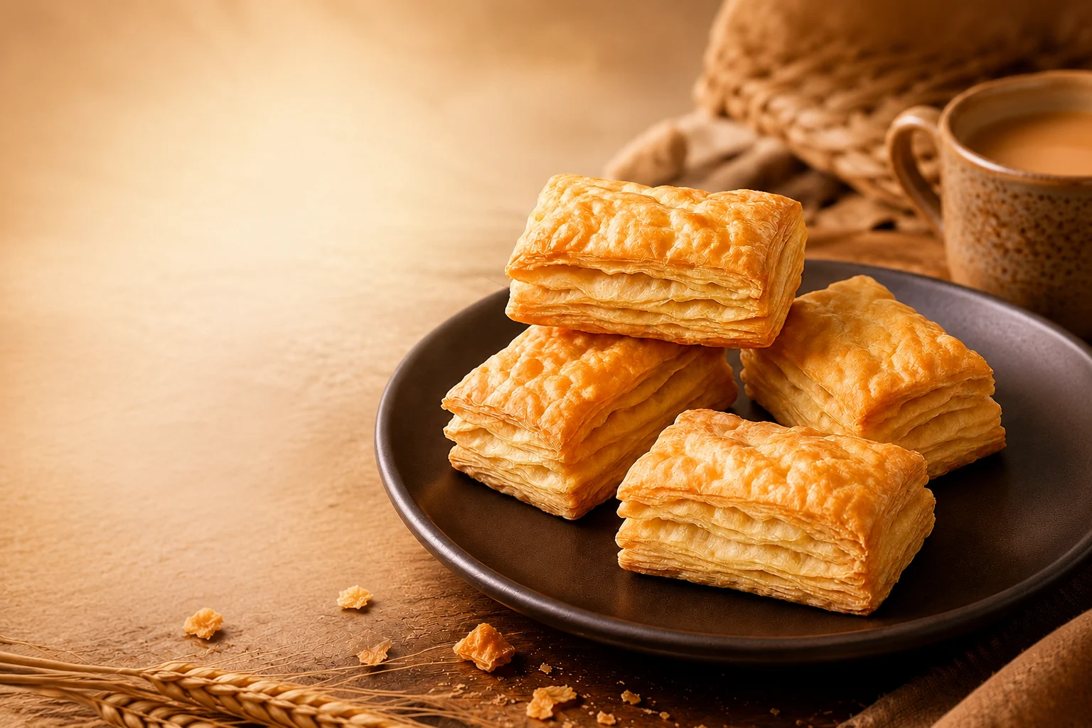 Golden flaky khari